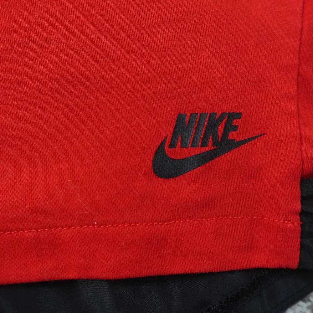 Nike Shirt Mens L Red Sportswear Bonded Short Sleeve Running Gym Performance Tee